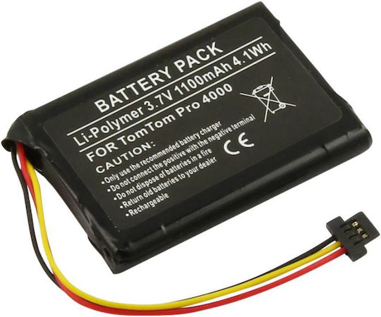 Avizar Ersatzbatterie GPS Tomtom Pro 4000 3.7V 1100mAh Li-Polymer Schwarz