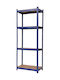 Рафтове Кухненски Стелаж Металик 4 Позиции Син 60x30x160см