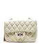 Damen Schultertasche Creme