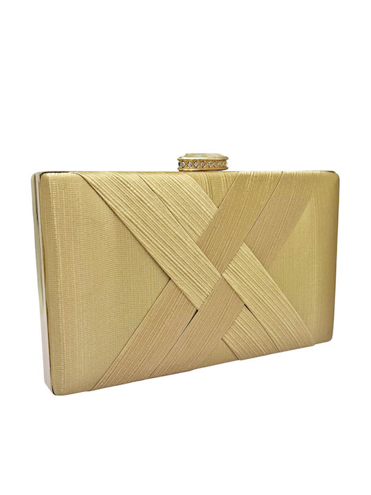 Fabric Women's Handbag Gold