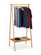 Relaxdays Floor Garment Rack Bamboo Telescopic Brown 170x83cm