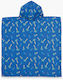 Nef-Nef Homeware Pineapples Dream Kinder Strandponcho Blau 65 x 65cm
