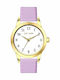 Paul Lorens Womens Watch 26mm Battery With Purple Leather Strap