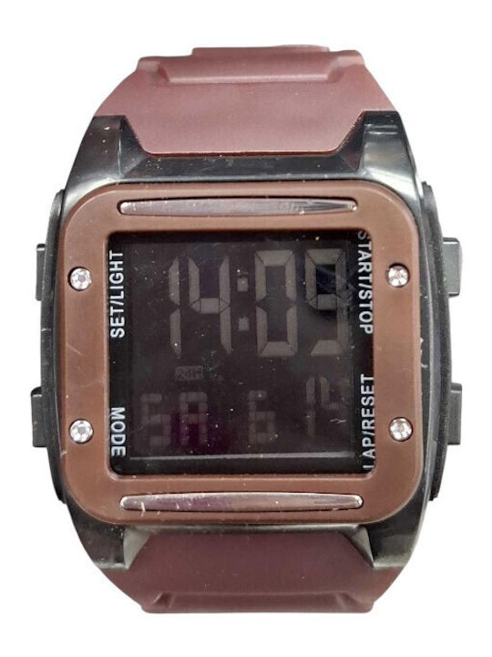 Digital Womens Watch 40mm Battery with Brown Metal Bracelet