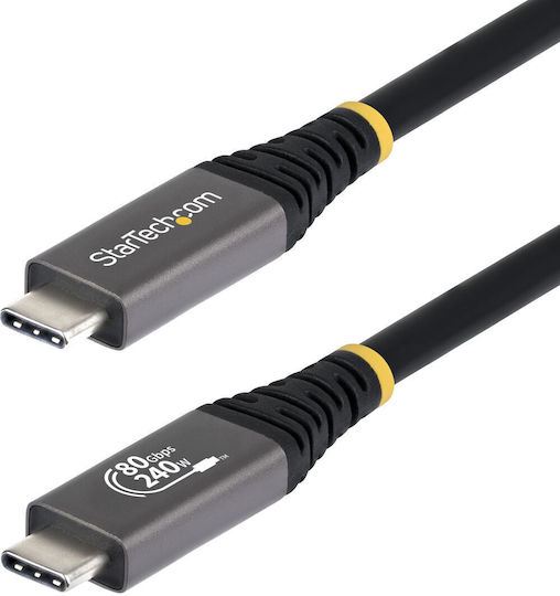 StarTech USB 2.0 Cable USB-C male - USB-C Μαύρο 1.5m CC150CM80GUSB4CABLE