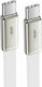 Acefast Flat / Braided USB 2.0 Cable USB-C Male - USB-C 60W White 1.2m