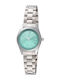 Loisir Womens Watch Battery with Turquoise Metal Bracelet