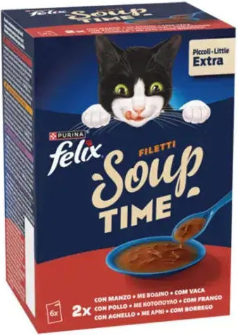 Felix Wet Cat Food with Beef Chicken and Lamb 6x48gr