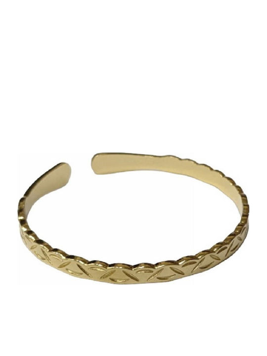 Tatu Moyo Women's Steel Handcuffs Bracelet Gold Plated