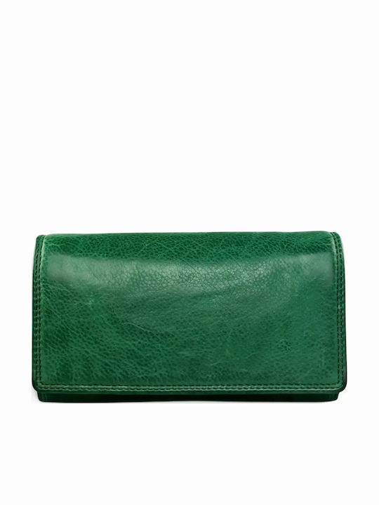 Μεγάλο Δερμάτινο Γυναικείο Πορτοφόλι Πράσινο