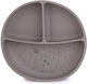 Tedsy Children's Food Plate Made of Gray Silicone