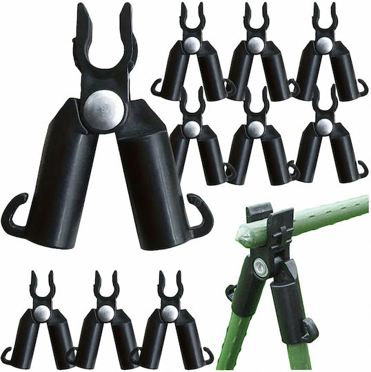 Set 10 Araci Conectori Pentru Grădină Zola Tip A 9 Mm Plastic Durabil Metal Negru