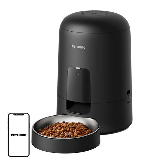 Petlibro Bol Automat Din Oțel Inoxidabil Pentru Câine Și Pisică 2lt 26.5cm În Culoare Neagră