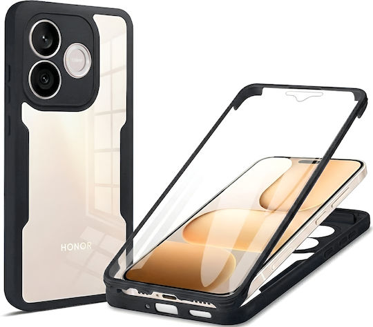 Techsuit Colorverse 360 Vollschutz Silikon Schwarz (Honor 600 Lite)