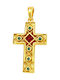 Kontopoulos Gold Byzantine Cross 14K Double Sided Without Chain