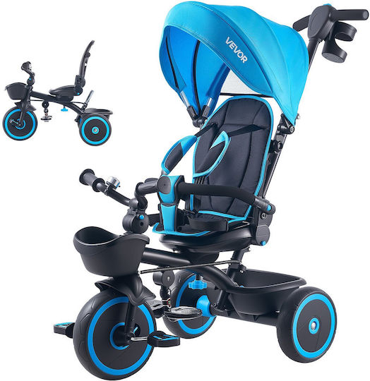 Vevor Toddler Convertible with Parental Handle 6 in 1 for 1-5 Years Blue