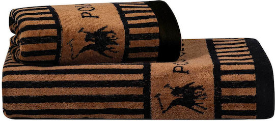 Greenwich Polo Club Πετσέτα Προσώπου Loft 4142 50x90εκ. Brown Βάρους 550gr/m²