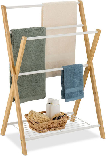 Relaxdays 87x60,5cm Braune Badezimmerhaken & -halter
