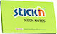 Hopax Self-adhesive Notes 76 X 127 Mm 100 Sheets Stick'n Neon Green
