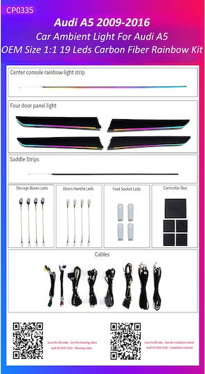 Ατμοσφαιρικός Φωτισμός Audi A5 2009-2016 Oem Ambient Light Kit 1:1