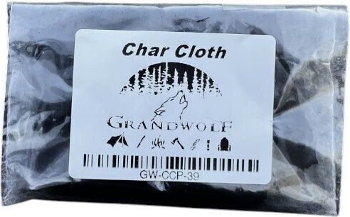 Bushcraft Char Cloth Amorsă Premium Pachet 10 Negre