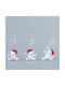 Acrylic White Bear Snowflake Glitter Ornament 6x9.8cm
