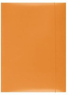 Office Products File Folder with Elastic Band and Ears for A4 Paper Orange