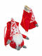 Decorative Red Plastic Christmas Santa 15cm