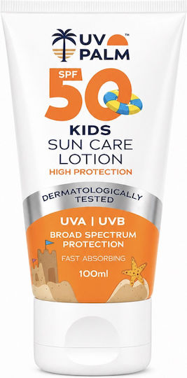 UV Palm SPF50 Αδιάβροχο Παιδικό Αντηλιακό Γαλάκτωμα για Πρόσωπο & Σώμα 100ml