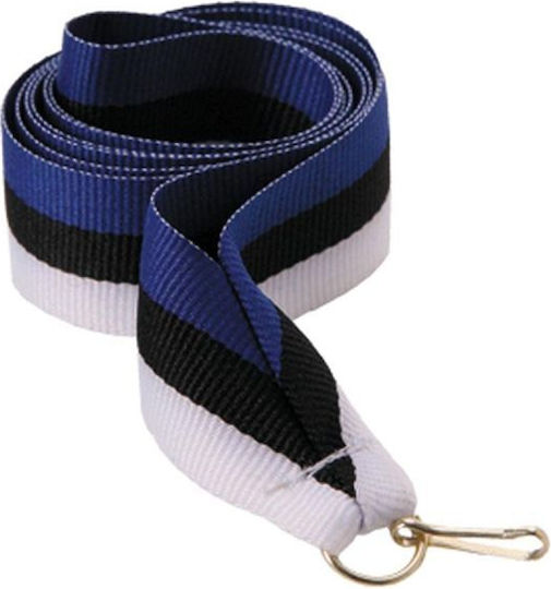 Ribbon Albastru Negru Alb Alb 11 Mm