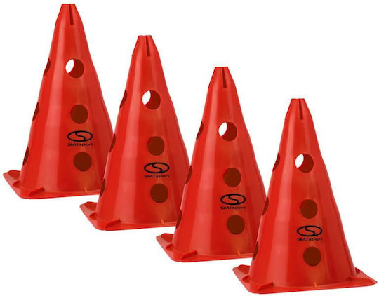 Set 4 Training Cones 30 Cm Red Pt4-13h-r Red
