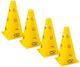 Set 4 Training Cones 23 Cm Yellow Pt4-12wh-y Yellow