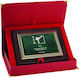 Plastic Diploma Engraving On A Gold Plate + Case