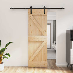 Συρόμενη Πόρτα Φυσικό Μαύρο 70 X 210 Cm 3444908...