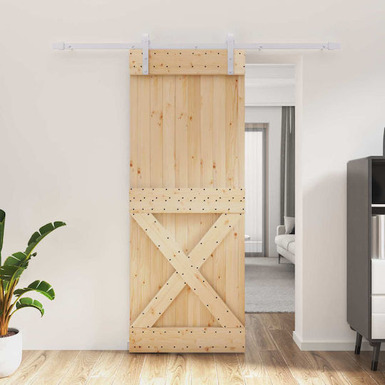 Ușă Glisantă Natural Alb 80 X 210 Cm 3444964 Maro