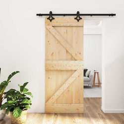 Schiebetür Natürliches Schwarz 85 x 210 cm 3445...