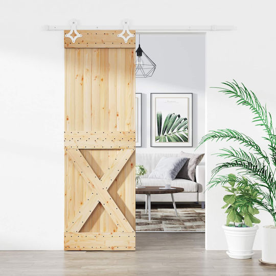 Συρόμενη Πόρτα Φυσικό Λευκό 70 X 210 Cm 3445091 Καφέ Συρόμενη Πόρτα Φυσικό Λευκό 70 X 210 Cm 3445091 Καφέ