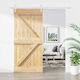 Sliding Door Natural White 95 x 210 cm 3445172 ...