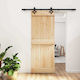 Sliding Door Natural Black 80 x 210 cm 3445062 ...
