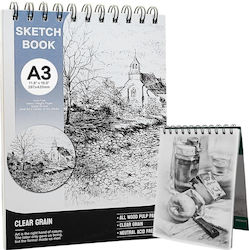 Roza Sketchbook A3 160gsm Σπιράλ Μπλοκ Σχεδίου 48 Σελίδες Μολύβι & Μαρκαδόρους Μπλε Roza Sketchbook A3 160gsm Σπιράλ Μπλοκ Σχεδίου 48 Σελίδες Μολύβι & Μαρκαδόρους Μπλε