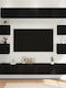 vidaXL Wohnzimmer TV-Einheit Schwarze Eiche M100xB30xH30cm