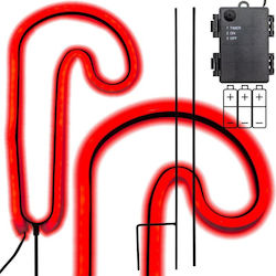 Neon Christmas Candle 79 Led Battery-operated 12.5x93.5cm Luca
