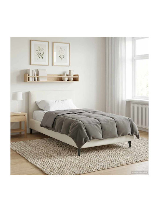 vidaXL Single Duvet Cover 135x200 Light Gray