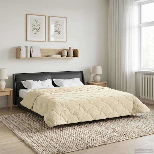 vidaXL Doppelbettbezug 200x200 Beige