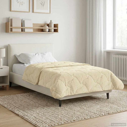 vidaXL Einzelbettbezug 155x220 Beige