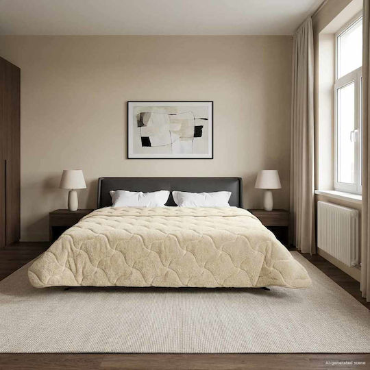 vidaXL Doppelbettbezug 200x240 Beige