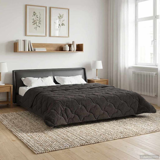 vidaXL Double Duvet Cover 200x200 Anthracite