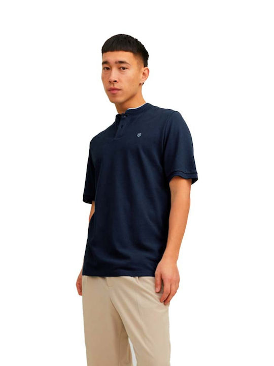 Jack & Jones Kurzarm Herrenbluse Marineblau