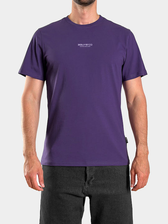 3Guys T-shirt Μωβ