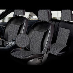 Kαλύμματα Καθισμάτων Comfort K12 Μαύρο-γκρι Πλήρες Σετ 12τμχ